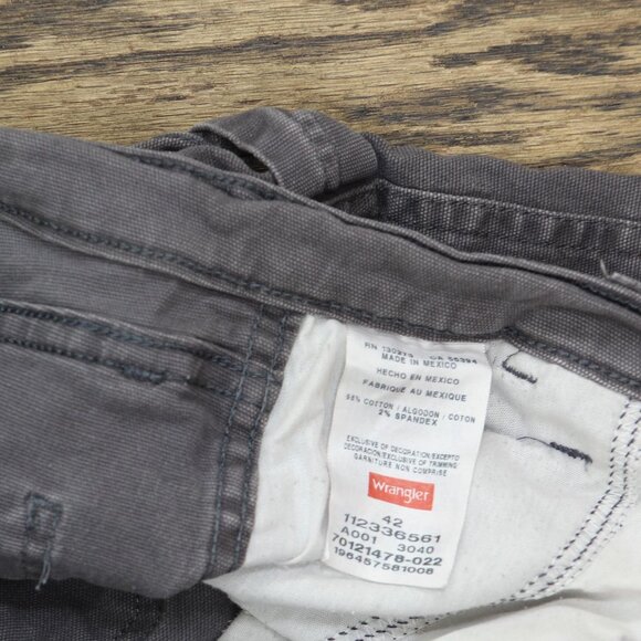 Wrangler Mens Denim Work Shorts Gray 42 - Picture 5 of 7